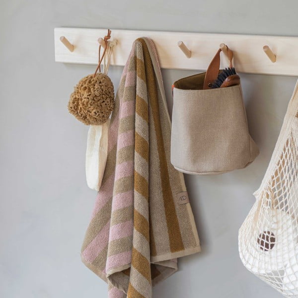 Brūns/bēšs organiskās kokvilnas dvielis 50x90 cm Disorder – Mette Ditmer Denmark-image-1