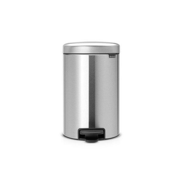 Matētas sudraba krāsas tērauda atkritumu tvertne ar pedāli 12 l NewIcon – Brabantia