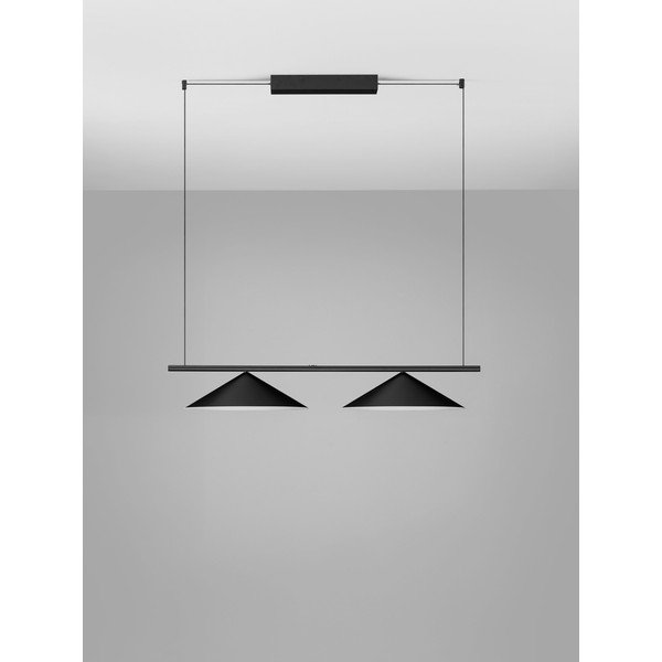 Matēti melna alumīnija LED piekaramā lampa Lui – Nova Luce-image-4