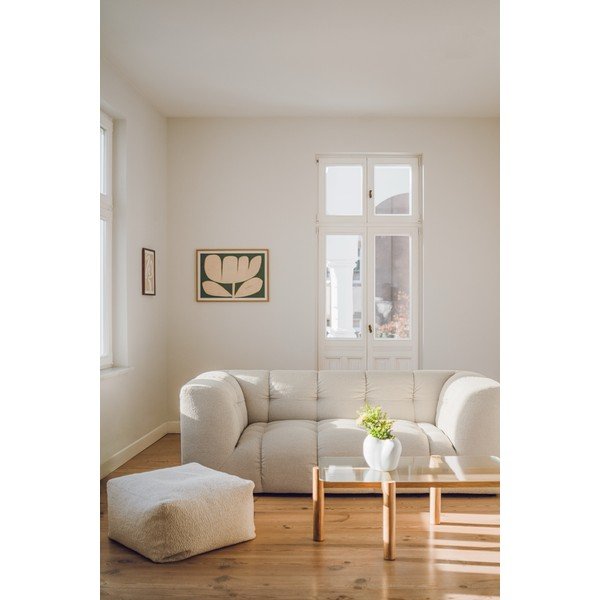 Dabīga toņa žurnālgaldiņš ar stikla galda virsmu 55x105 cm Kob – noo.ma-image-2