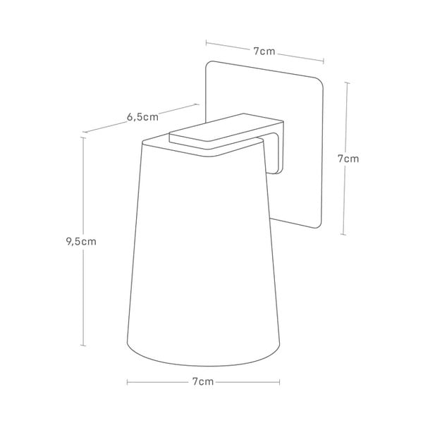 Balts plastmasas turētājs ar krūzīti Film Hook – YAMAZAKI-image-4