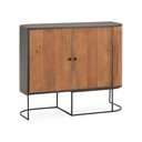 Dabīga toņa mango masīvkoka kumode 110x90x40 cm Curve – MOME