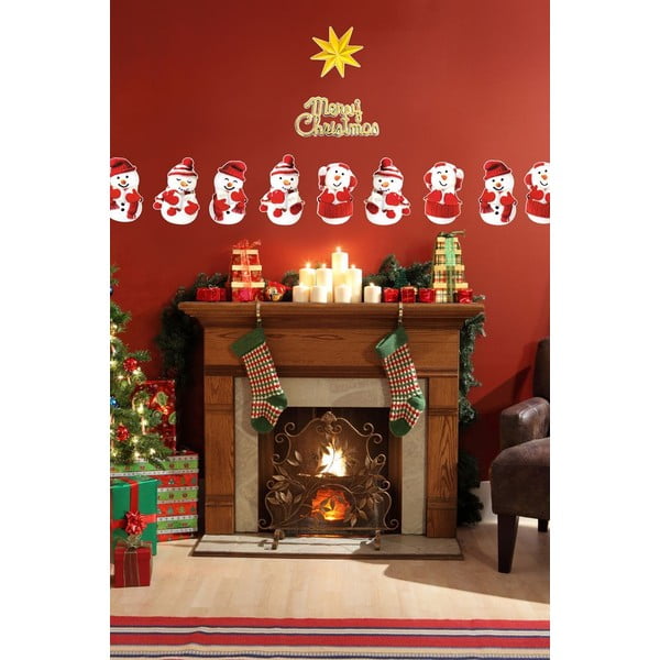 11 Ziemassvētku uzlīmju komplekts Ambiance Snowmen-image-4