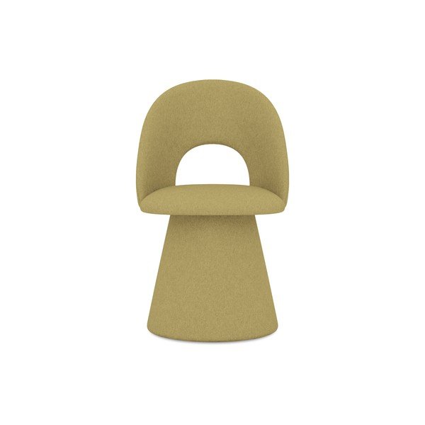 Sinepju dzeltens polsterēts ēdamistabas krēsls Kalo – Makamii-image-1