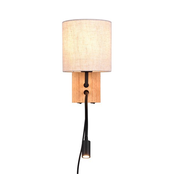 Bēša/dabīga toņa sienas lampa ø 18 cm Nilam – Trio-image-3