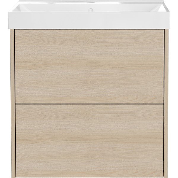 Dabīga toņa piekarams skapītis zem izlietnes ar ozolkoka imitāciju 61x65 cm Bodera – Germania-image-3