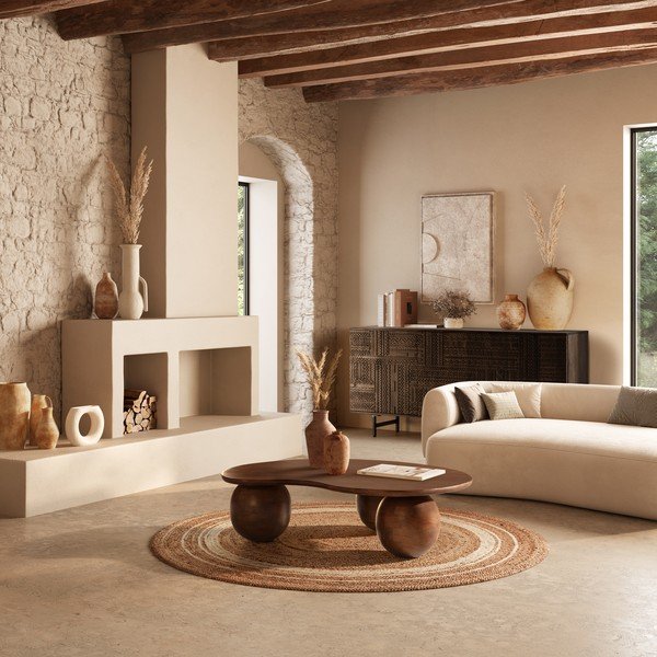 Tumši brūna mango masīvkoka kumode 160x75x40 cm Kalai – MOME-image-2