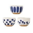 Baltas/zilas akmensmasas bļodiņas (3 gab.) 500 ml Linora – Bloomingville