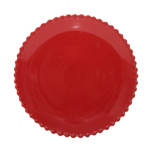 Rubīna sarkans māla deserta šķīvis Costa Nova Pearlrubi, ø 22 cm
