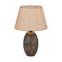 Pelēka/bēša galda lampa ar auduma abažūru (augstums 46 cm) Yakamoz – Opviq lights