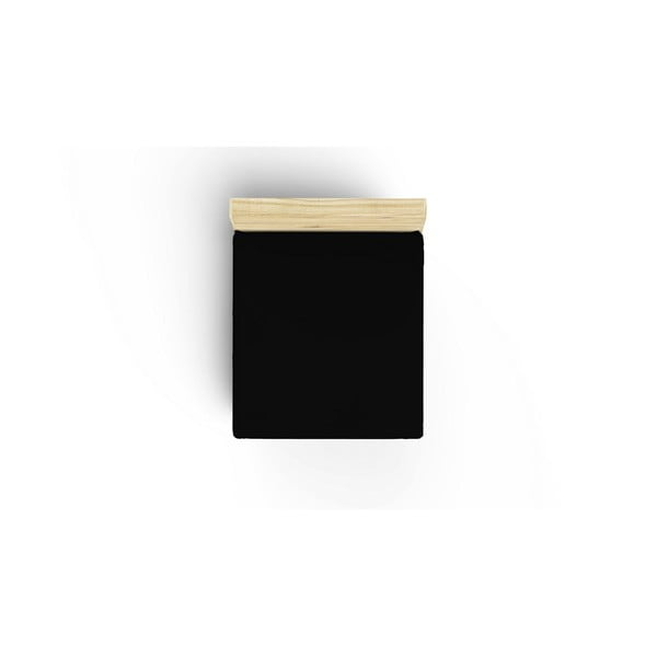 Melns kokvilnas palags ar gumiju 160x200 cm – Mijolnir