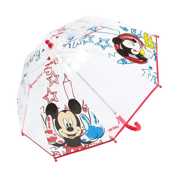 Bērnu caurspīdīgs lietussargs ar putnu būrīti "Mickey Mouse", ⌀ 60 cm-image-2