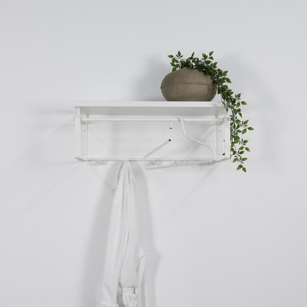 Balts metāla sienas pakaramais ar plauktu 70 cm Rex – Spinder Design-image-3