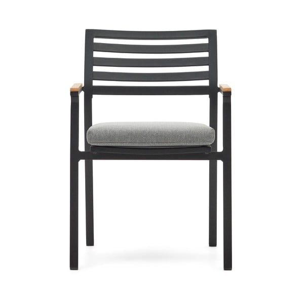 Melns metāla dārza krēsls Bona – Kave Home-image-2