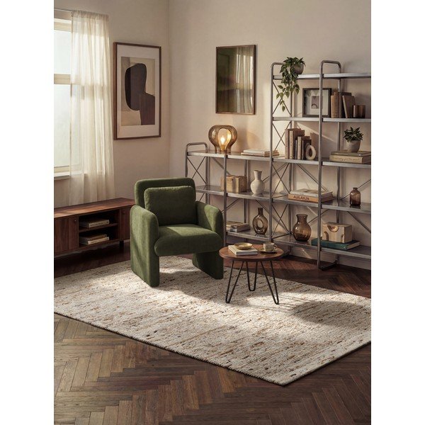 Bēšs ar rokām darināts vilnas paklājs 200x290 cm Bexley Woolwich – Ted Baker-image-1