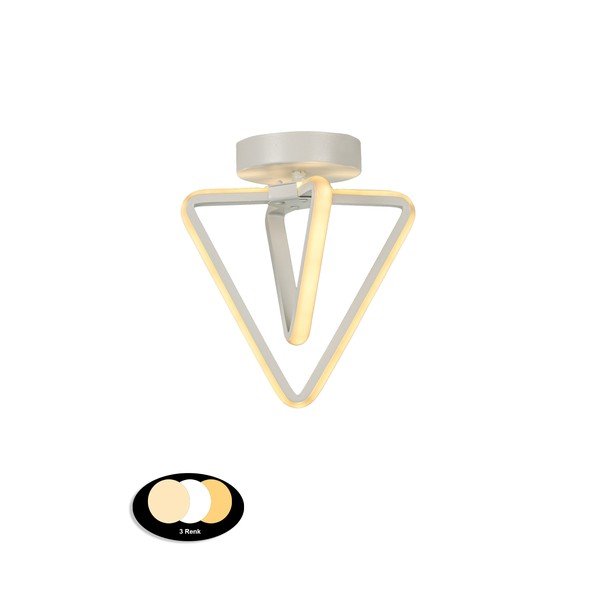 Balta metāla LED griestu lampa Baris – Squid Lighting-image-2