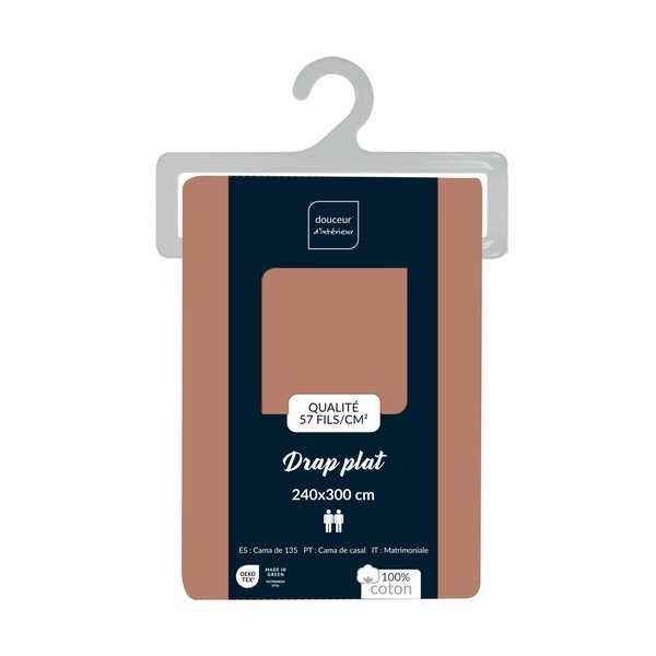 Lašrozā kokvilnas palags 240x300 cm Lina – douceur d'intérieur-image-2