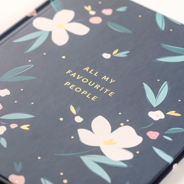 Adrešu grāmatiņa ar uzlīmējamām etiķetēm Busy B Navy Blush, 104 lappuses-image-1