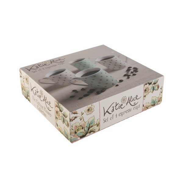 4 porcelāna espresso krūžu komplekts Creative Tops Cottage Flowers, 60 ml-image-1