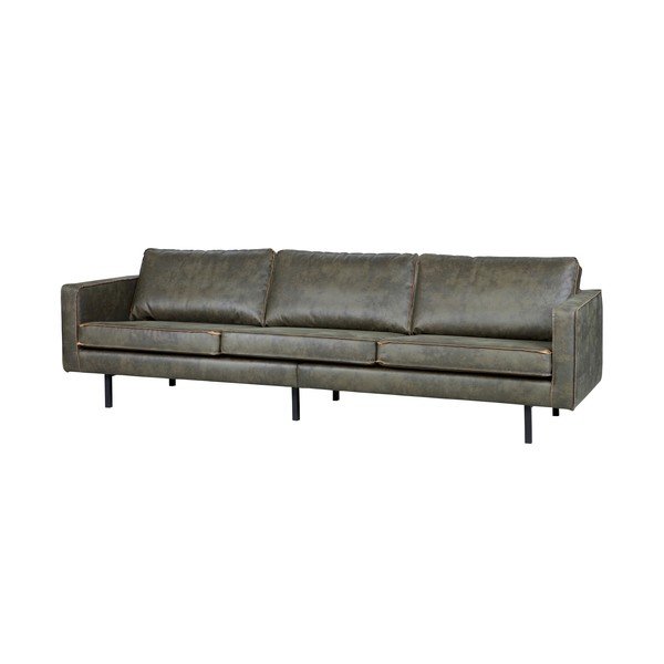 Tumši zaļš dīvāns no ādas imitācijas 277 cm Rodeo – WOOOD-image-2