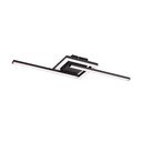 Melna LED griestu lampa 16x54 cm Viale – Reality