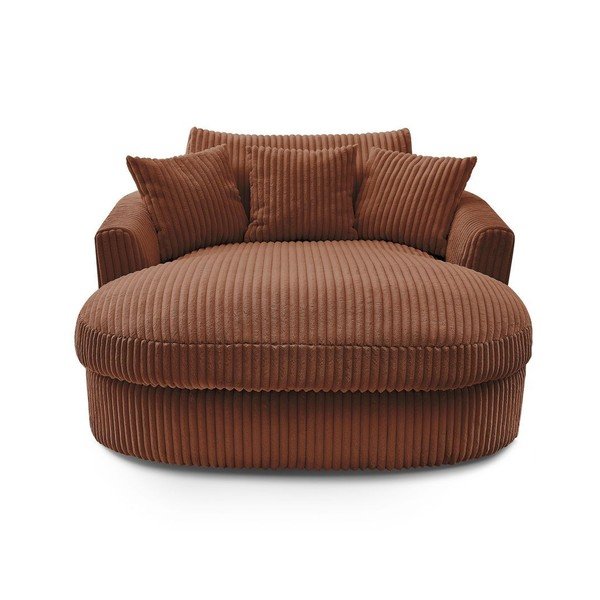 Oranžs velveta atpūtas krēsls Belem – Bobochic Paris-image-3