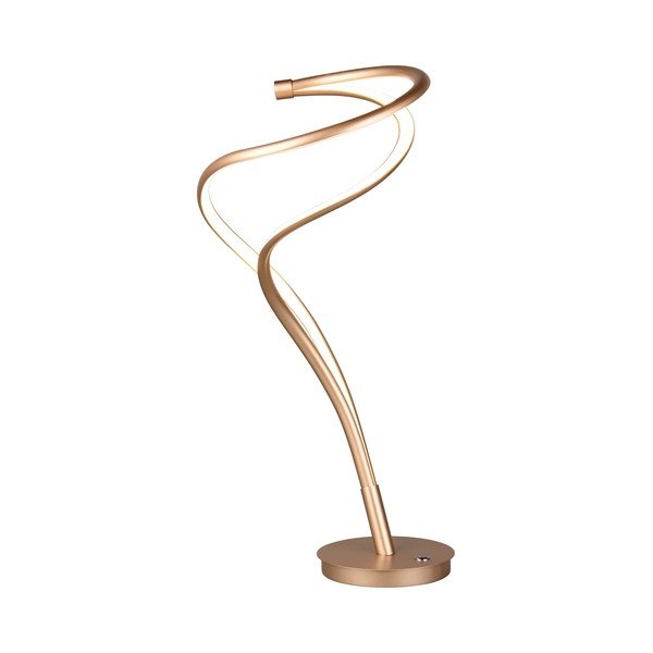 Zelta krāsas LED galda lampa ar metāla abažūru (augstums 56 cm) Nala – Trio Select-image-2