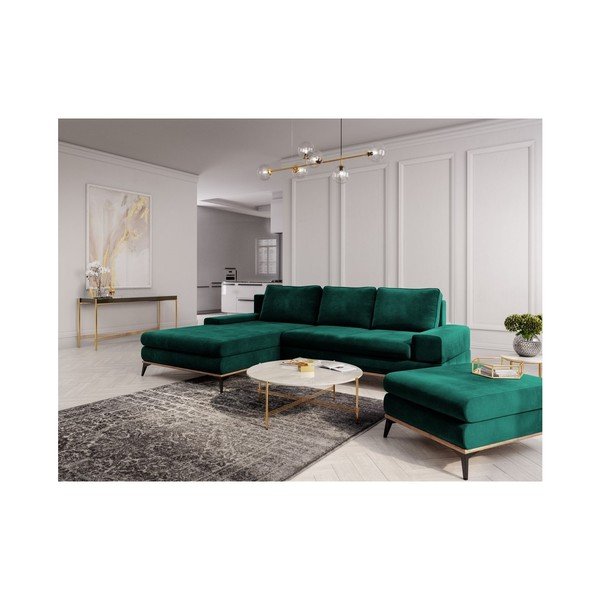 Tumši zaļš samta kāju soliņš Windsor & Co Sofas Astre-image-4