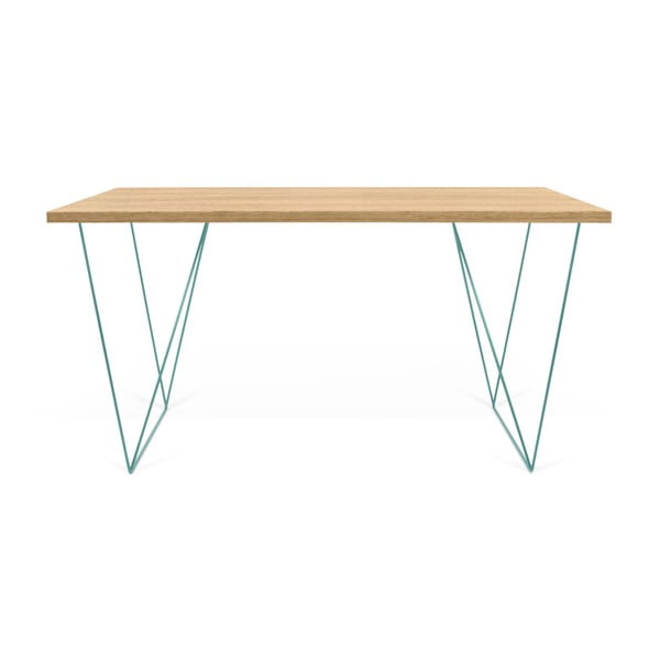 Darba galds ar zaļām kājām TemaHome Flow, 140 x 75 cm