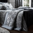 Pelēks samta stepēts gultas pārklājs divvietīgai gultai 220x220 cm Crushed – Catherine Lansfield