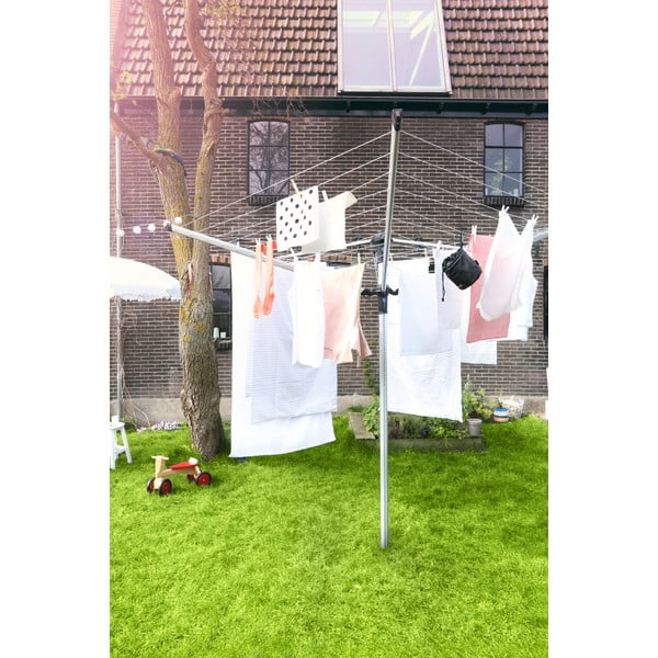 Sudraba krāsas dārza veļas žāvētājs 50 m Lift-o-Matic Advance – Brabantia-image-1