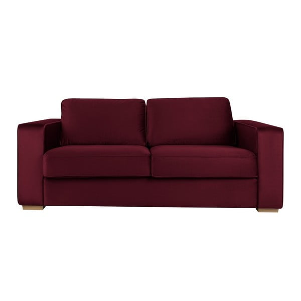 Kosmopolītiska dizaina Chicago bordo krāsas trīsvietīgs dīvāns