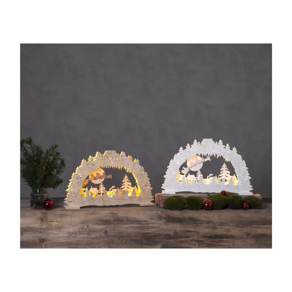 Balta LED gaismas dekorācija Star Trading Ulm, augstums 27 cm-image-2