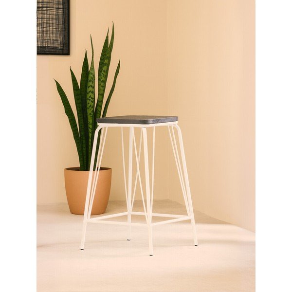 Balts/tumša dabīga toņa gobas masīvkoka ķeblis District – Premier Housewares-image-1