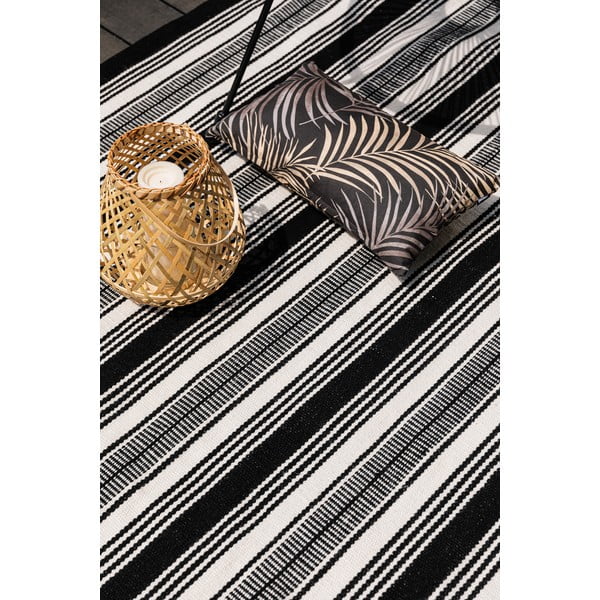 Melnbalts divpusējs āra paklājs no pārstrādātas plastmasas Green Decore Zambezi, 80 x 180 cm-image-4