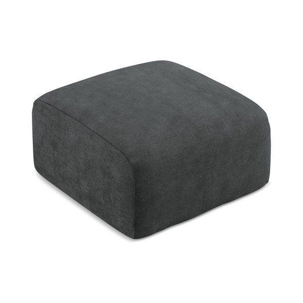 Tumši pelēks kāju soliņš no šenila auduma Leila – Makamii-image-2