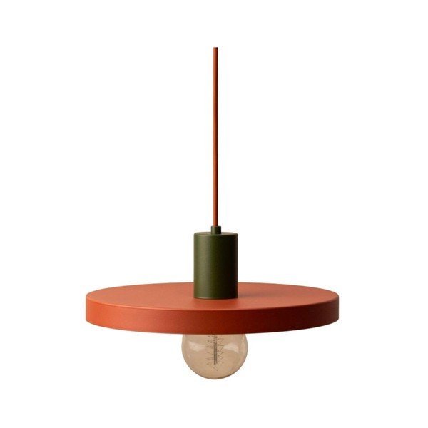 Ķieģeļu sarkana metāla piekaramā lampa ø 30 cm Ori – Micadoni 