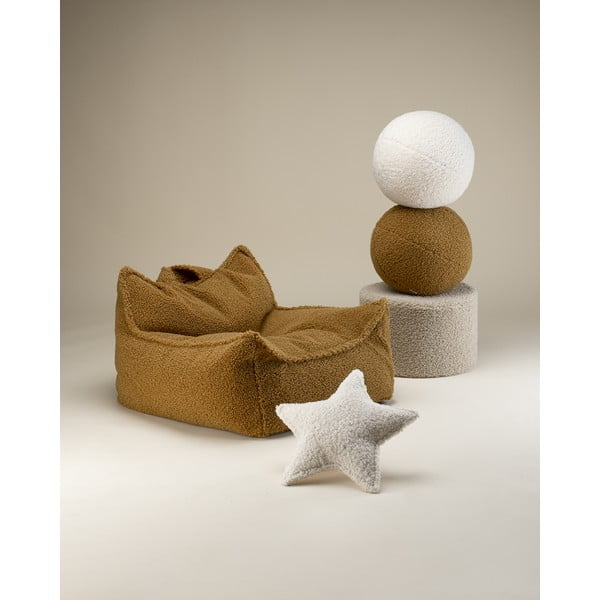 Brūns bērnu sēžammaiss no buklē auduma Chair – Wigiwama-image-4