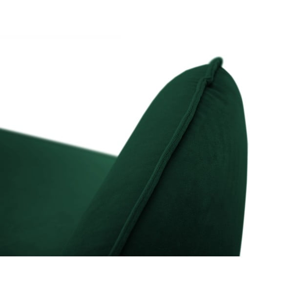 Tumši zaļš samta dīvāns 160 cm Vienna – Cosmopolitan Design-image-4