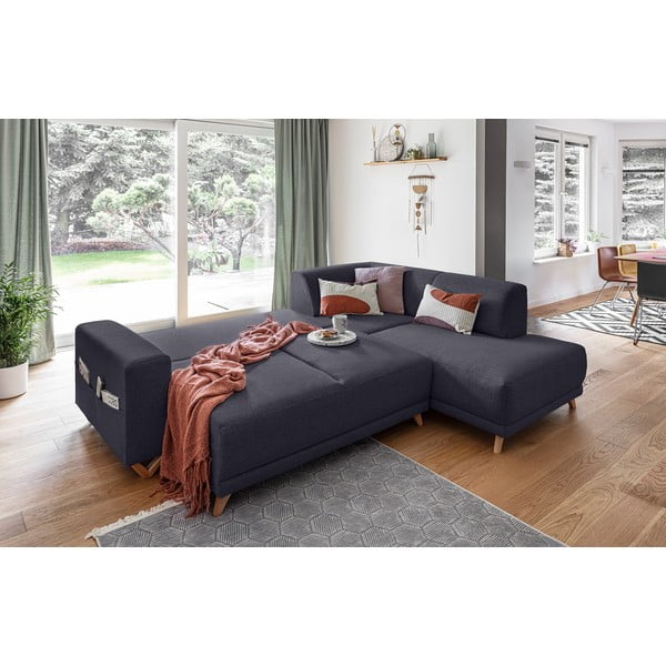 Antracīta pelēks salokāms/ar uzglabāšanas vietu stūra dīvāns (ar labo stūri/L veida) Classy Sophie – Miuform-image-4