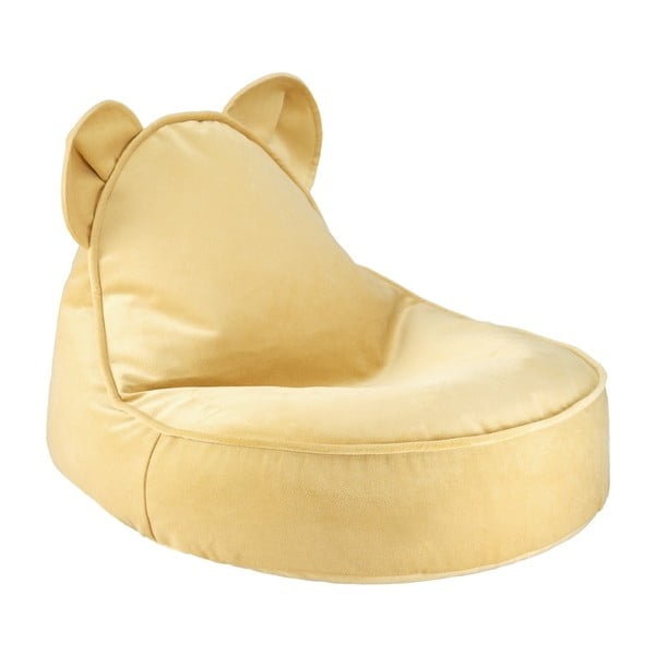 Dzeltens samta bērnu sēžammaiss Bear – Wigiwama