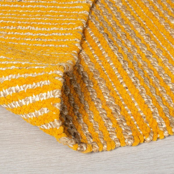 Dzeltens džutas paklājs Flair Rugs Equinox, 120 x 170 cm-image-1
