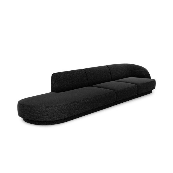 Antracīta pelēks dīvāns 302 cm Miley – Micadoni Home-image-3