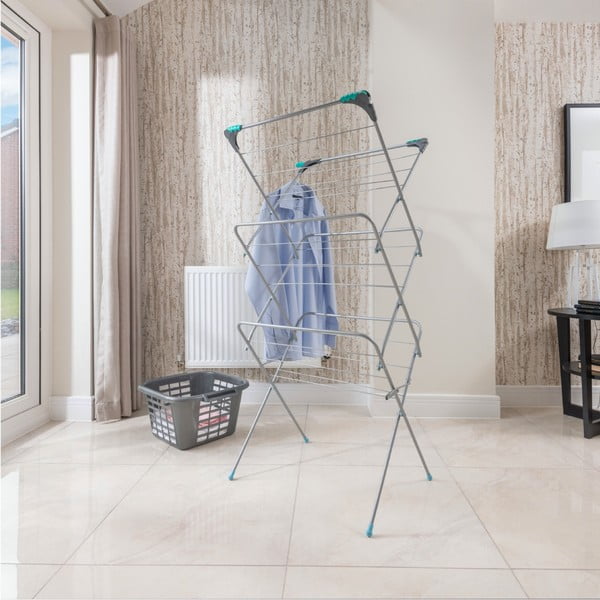 Trīs līmeņu drēbju žāvētājs sudraba krāsā – Addis-image-2