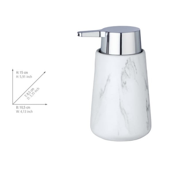 Balts keramikas ziepju dozators Wenko Adrada-image-1