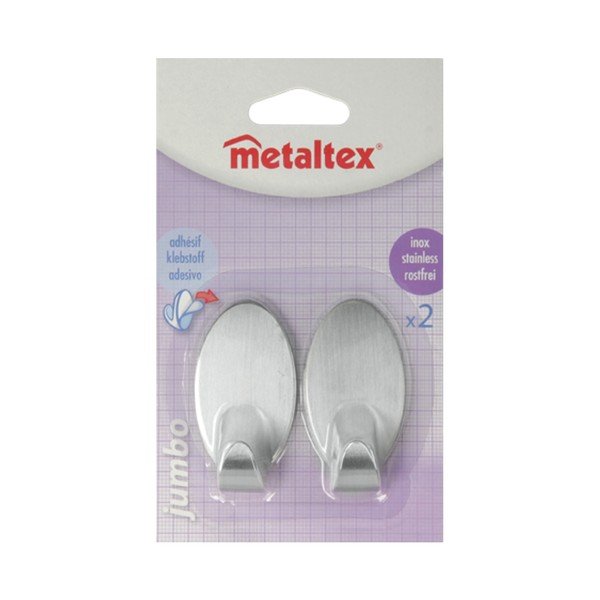 2 pašlīmējošu nerūsējošā tērauda āķu komplekts Metaltex Mia-image-2