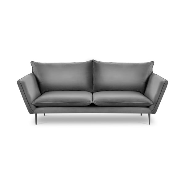 Gaiši pelēks samta dīvāns Mazzini Sofas Acacia, garums 225 cm