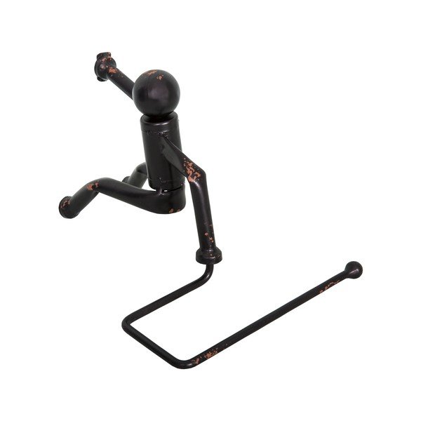 Melns metāla sienas tualetes papīra turētājs – Antic Line