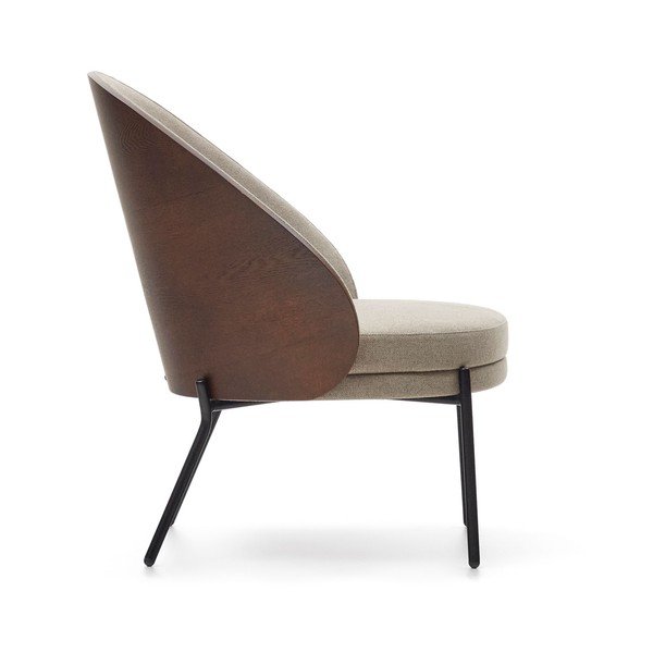 Gaiši brūns atpūtas krēsls Eamy – Kave Home-image-3