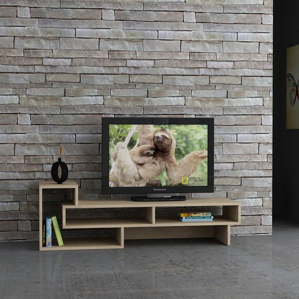 Tetra TV galdiņš, balts/ozols-image-1